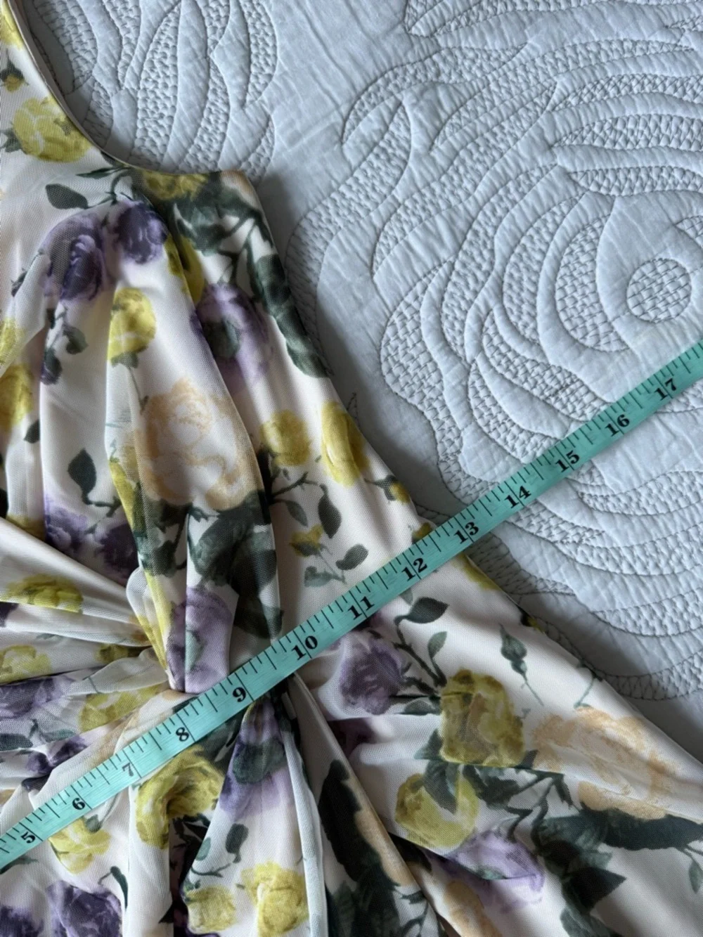 Abercrombie - Mesh Twist Wrap Maxi Dress - Cream Floral